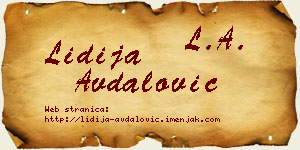 Lidija Avdalović vizit kartica